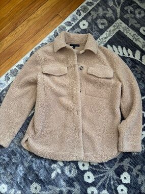 Banana Republic Light Brown Teddy Sherpa Shacket